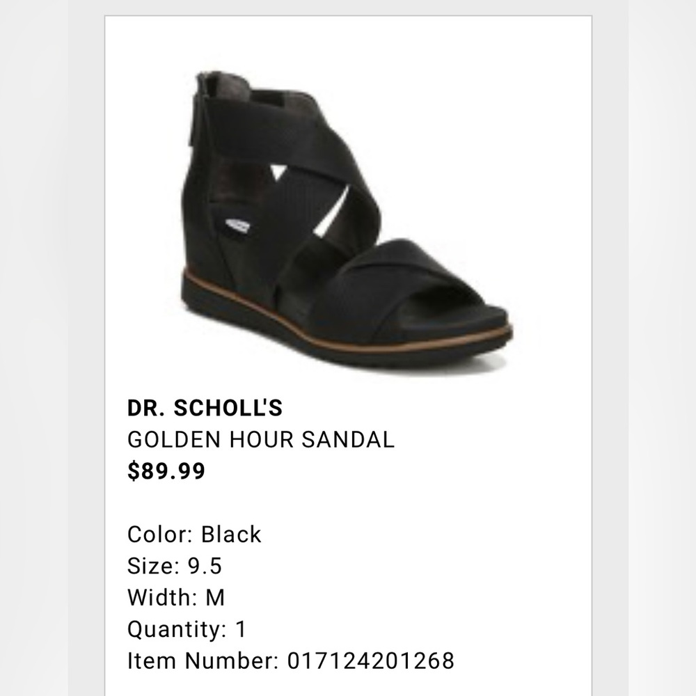 Dr Scholls black gladiator sandals